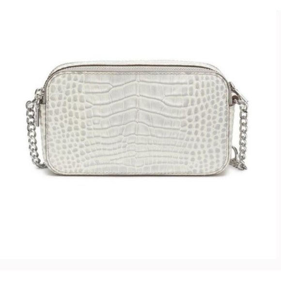 DKNY Bryant Leather Camera Bag - Gray/Silver NWT - Picture 4 of 4